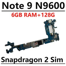삼성 호환 Galaxy Note 9 N960F/DS N960F N9600 잠금 해제 knox 00 메인 보드 128GB 512GB 용 마더, 05 N9600 128GB 2SIM, 06 N9600 2 Sim 128G