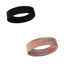 新品運動髮帶頭帶籃球男女吸汗導汗跑步健身頭巾戶外馬拉松騎行戴, FF16-07黑色+21彩虹色【無標】, 1個