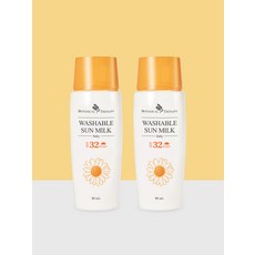 보타니컬테라피 베이비 워셔블 썬밀크 무기자차 80ml 2개, 보타니컬테라피 베이비 워셔블 썬밀크 무기자차 80ml,
