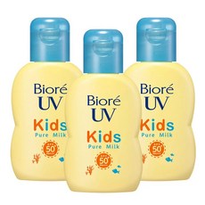 Biore 蜜妮 兒童溫和防曬乳液 SPF50 無添加酒精, 一組三入