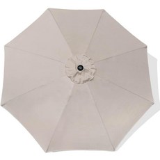 진행 중인 11피트 파티오 우산 강화 교체 캐노피 시장 테이블 8 리브, Beige, 11FT