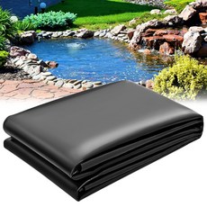 방수 연못 매트 검정색 연못 라이너 두께 0.3mm, 검은색