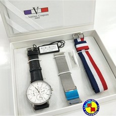 Valentino Coupeau 范倫鐵諾 三眼限量套裝組 手錶 白 61575QBS-31