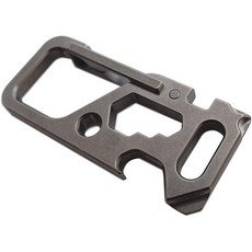 山道具屋 鈦工匠 Ti artisan Ta6368 TC4鈦合金EDC多合一工具扣環(18.3g)超輕便, 1個, 鈦灰 Ta6368F