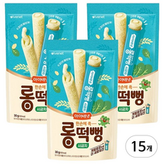 아이배냇 유아용 롱떡뻥, 15개, 30g, 시금치맛