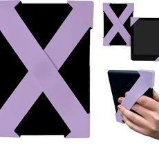 PU 가죽 6-7인치 전자책 안전 손잡이 다용도 핸들 홀더 (킨들 페이퍼화이트/코보/보야지/포켓북/톨리노용), 05 Purple
