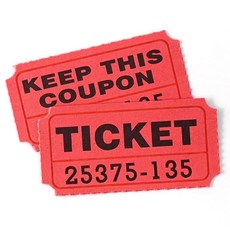 DGBDPACK 추첨 티켓 100장 (100쌍 200개) 50/50 50/50 더블 티켓 읽기 쉬운 굵은 숫자 이벤트 티켓 입장 클래스 보상 및 상품 티켓 - 레드, 레드-100