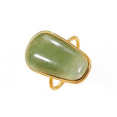 OIDIMS 여성용 원석 스테이트먼트 반지 골드톤 스테인리스 스틸 천연석 로즈 쿼츠 어벤추린 터키석 조절 가능한 오픈 밴드 스태킹 핑거 링 보헤미안 칵테일 웨딩 파티 주얼리