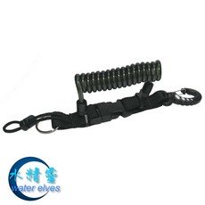 SAEKODIVE 快卸鋼索彈性連接鉤 水精靈 AR-08-01, 黑色, 1個