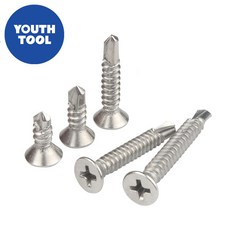 유스툴 스텐 직결피스 나사 접시머리 양날 못, 1세트