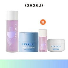 COCOLO 童顏肌淨潔顏霜35g+保濕B5肌能水155ML (贈小水 小潔) 日本胺基酸潔顏霜 敏弱肌適用 洗面乳, 1個