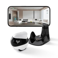 EBOAir2 2K WiFi 지켜봐 로봇 화이트 가동식 실내 로봇 자동 충전 장애물 회피