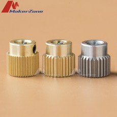 Mk7 MK8 압출 기어 263840 치아 3D 프린터 용 황동 또는 스테인레스 스틸 드라이브 공급 휠, 02 26 Teeth Brass