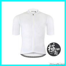 BAISKY 男款空力極輕短車衣 潔淨羽白