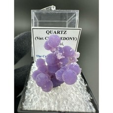 The Crystal Circle 印尼蘇拉威西紫葡萄玉髓微型礦物礦標 獨特收藏品 1個