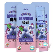 블루베리퓨레 페루산 블루베리 100% 짜먹는 퓨레 스틱, 3개, 280ml