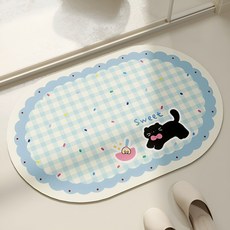 가구 규조류 흡수 속건 발매트, 1개, 박하