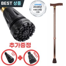 하루투데이 따스한보행 어르신 지팡이 초경량 10단 길이조절 미끄럼방지, 1개, 모카 브라운