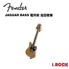 Fender 樂器造型胸章 徽章 別針, 1個, 電貝斯造型-  Jaguar 金色