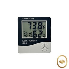 HTC-1 數位電子溫濕度計時鐘, 1個, 家用電子溫度計 1入