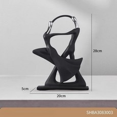 SN 자전거 타는 사람 모던 미니멀리즘 거실 현관 사무실 책상 인테리어용품 조각상 오브제 디자인, 무용수 나무 수지 화이트