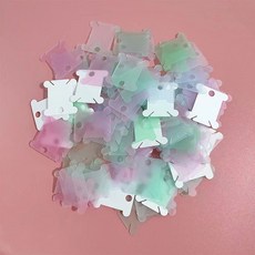 ［ 限時優惠 ］ 繡線繞線板 手搖繞線器 100個/包單色混色裝 繡線工具 十字繡工具 十字繡繞線板, 混色（100片/包）, 1個