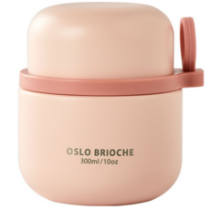오슬로 브리오슈 스테인리스 스틸 316 보온 보냉 푸드자, COLOR  (핑크), 300ml, 5개