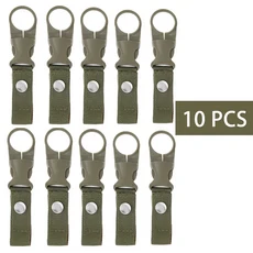 물병 홀더 클립 벨트 아웃도어 버클 웨빙 캐리비너, 1세트, OD-10PCS