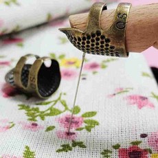 손가락 보호 공예용 철 골무 바느질 도구 손끝보호