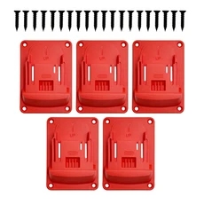 5PCS 드릴 공구 벽걸이형 베이스 행거 호환 모터식 스탠드 세트 마키타18V 리튬이온 홀더, 02 Red