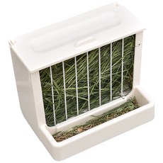 寵物飼料草架 兔子倉鼠適用 附蓋設計 可掛式 24x17x21cm, 鐵網款, 1個