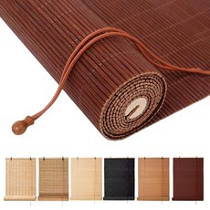 대나무 블라인드 설치가 쉬운 실내 창문용 가리개 맞춤형 사이즈 롤러 롤업 블라인드 실외 파티오109744