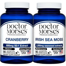 크랜베리 위염 위궤양 혈관 닥터 모스 30000mg 아이리시 씨 1500mg 번들 요로 여성 남성 FDA 등록 NSF 인증 90캡슐, 닥터 모스 크랜베리 30000mg 아이리시 씨 모스 1