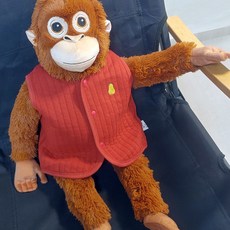 하우당 오랑우탄인형옷 이케아 오랑이 66cm 인형 옷 조끼, 1개, 레드