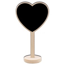 迷你黑板立牌 小黑板 木質立牌 可立式 小木牌 留言板 備忘錄 辦公 婚禮 活動佈置, 愛心, 木質