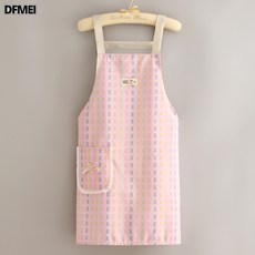 DFMEI 罩衣, 1個, 5278揹帶帆布粉格:如圖