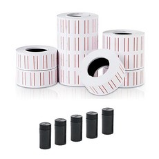 핸드라벨기라벨지 가격표 라벨기 리필 용지 라벨지 잉크 롤러, 라벨지 5000장