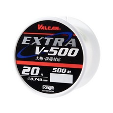 산요 나일론 나일론 라인 발칸 엑스트라 V-500 500m 40호 내추럴 클리어, 4단오색PE라인100m 8 0번, 1개