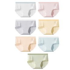 르브니 주니어팬티 7종세트 일주일 요일팬티 파스텔 순면 심리스 여아팬티