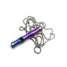 2종 호신용 메탈 호루라기 목걸이 휘슬 생존 방범용, 1세트, T4672 컬러