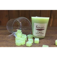 白娜手作BANAI 香氛蠟燭 香茅, 1個, 淡綠 - 野薑花