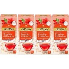 트와이닝 로즈힙 & 히비스커스티 티백 (2.5g×10P)×4상자