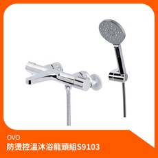 京典衛浴OVO防燙控溫沐浴龍頭組S9103 沐浴龍頭 升降桿組 花灑組 蓮蓬頭, 1個