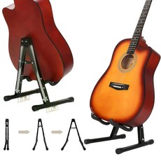 기타 스탠드 어쿠스틱 일렉트릭 베이스 접이식 미끄럼방지 휴대용 거치대, 1개