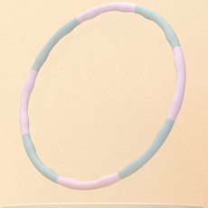 可拆式加重按摩呼拉圈：塑型瘦身、組合便攜、健身器材, 1個, 成人款櫻花粉8節可調為7節