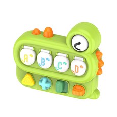 台灣現貨 躲貓貓開關盒 恐龍機關盒 彈彈樂 早教益智玩具 蒙特梭利兒童玩具, 恐龍遊戲機, 1個