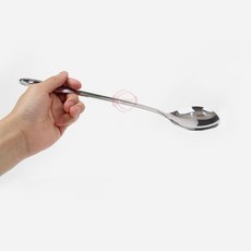 넓은볼 서빙스푼 뷔페스푼 고급스텐 재질 아이스크림스푼 디저트스푼 실용적인디자인 파르페스푼, 중 (CG43653)