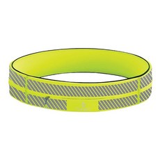 FlipBELT 벨트 러닝 & 피트니스 운동 벨트 블랙 미디엄, X-Large, Reflective Neon Yellow, 1개
