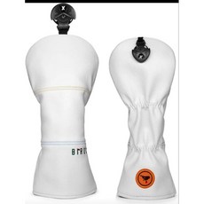 美風外星人 小鳥刺繡優質白色皮革高爾夫木桿球套（一式三款）男女通用, 1個, 小雞腿