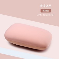 【開發票/統編】午睡枕/趴睡枕 辦公室午休小枕頭 學生午睡神器抱枕靠墊 舒適不壓臉多角度支撐, 夏涼冰絲款-淺粉色,清新無異味 贈收納袋
